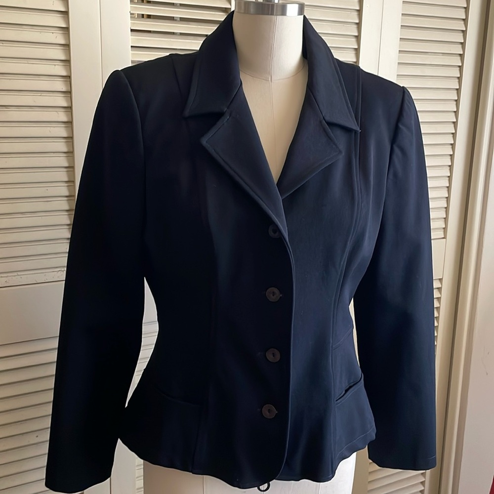 Vintage Philippe Adec Women's Black Blazer